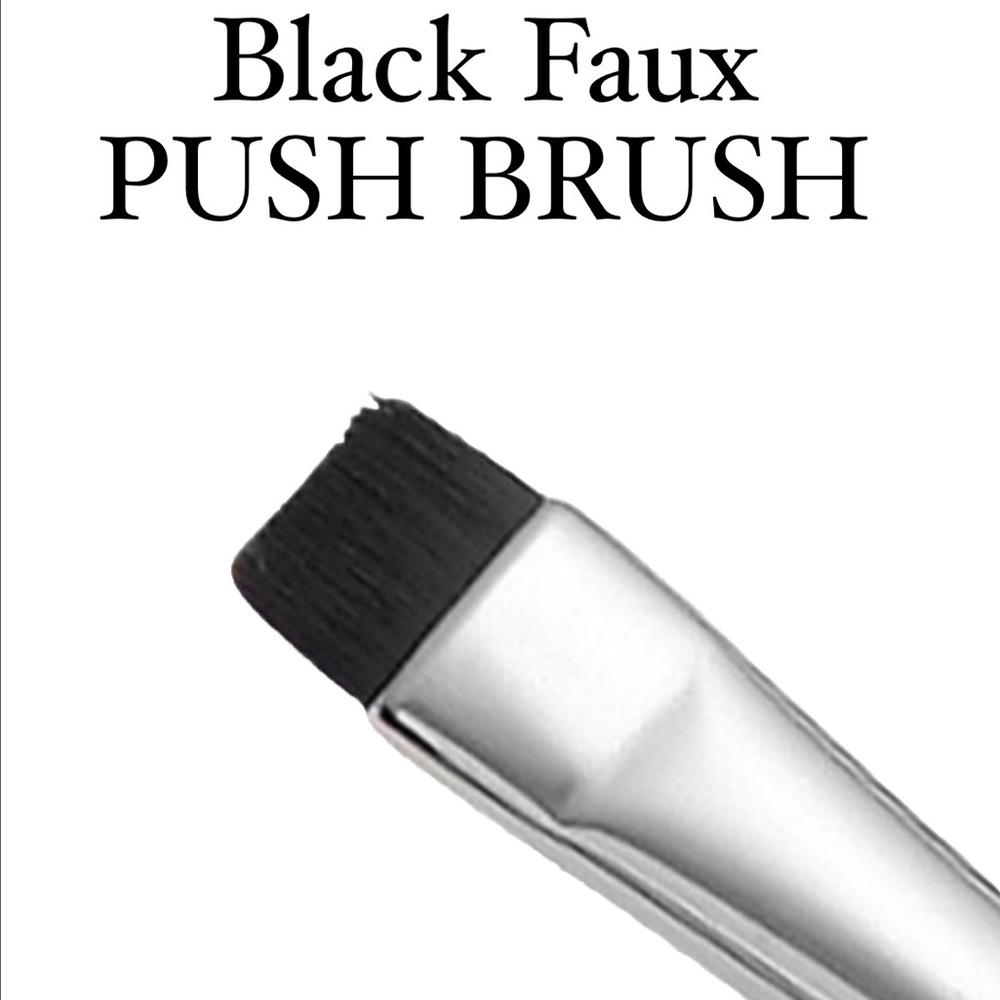 New - PUSH Brush Vegan Black Faux Makeup Brush, Eye Shadow, Eye Liner, Concealer
